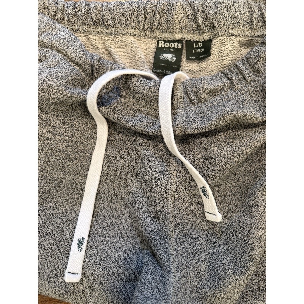 Roots Canada Tracksuit Sweatsuit Zip Hoodie Joggers Grey Men's Large 2 Piece Set - Picture 7 of 8